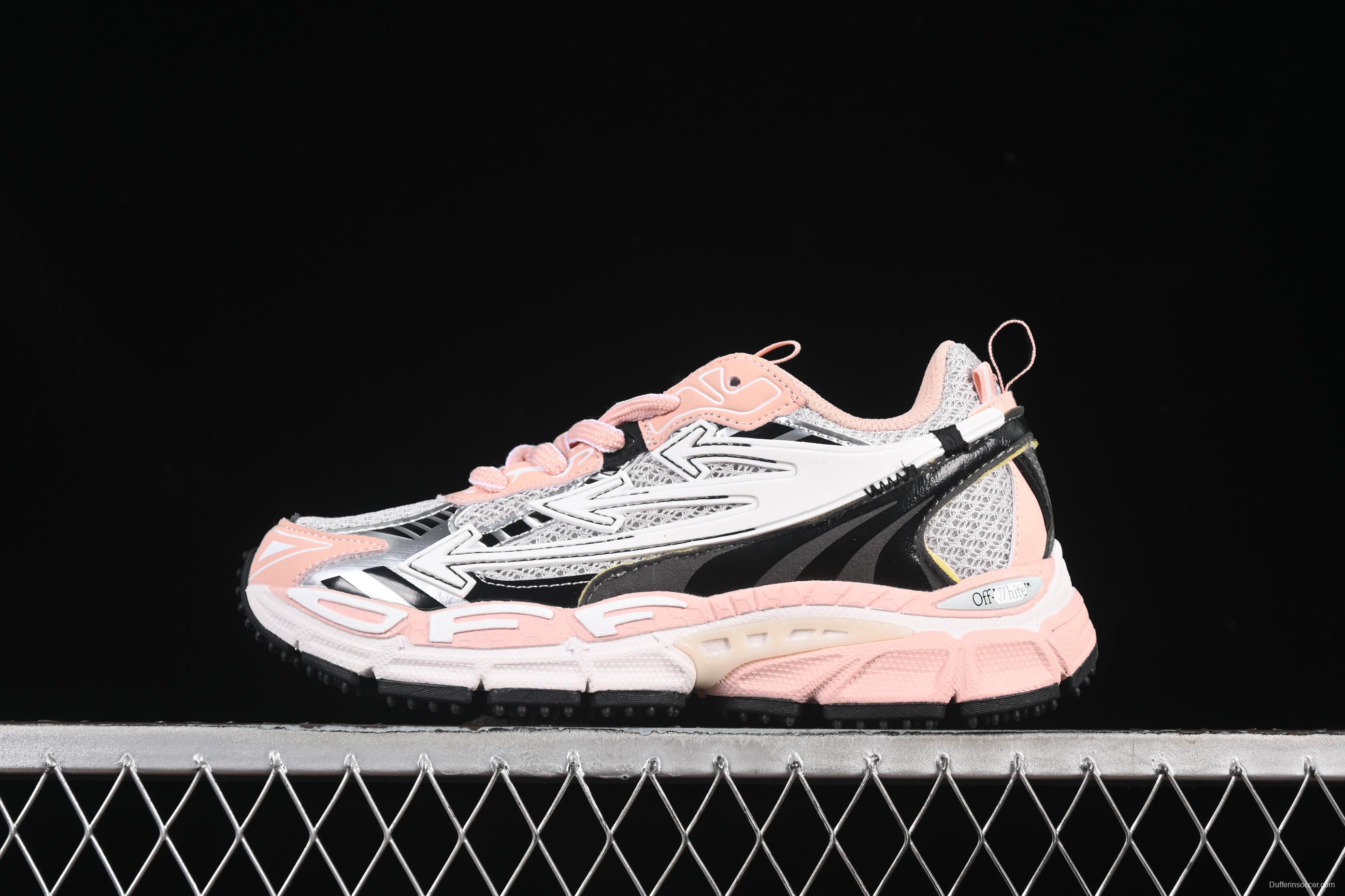 Off-White Be Right Low-Top Lifestyle Sneakers in Silver Pink - C.D4