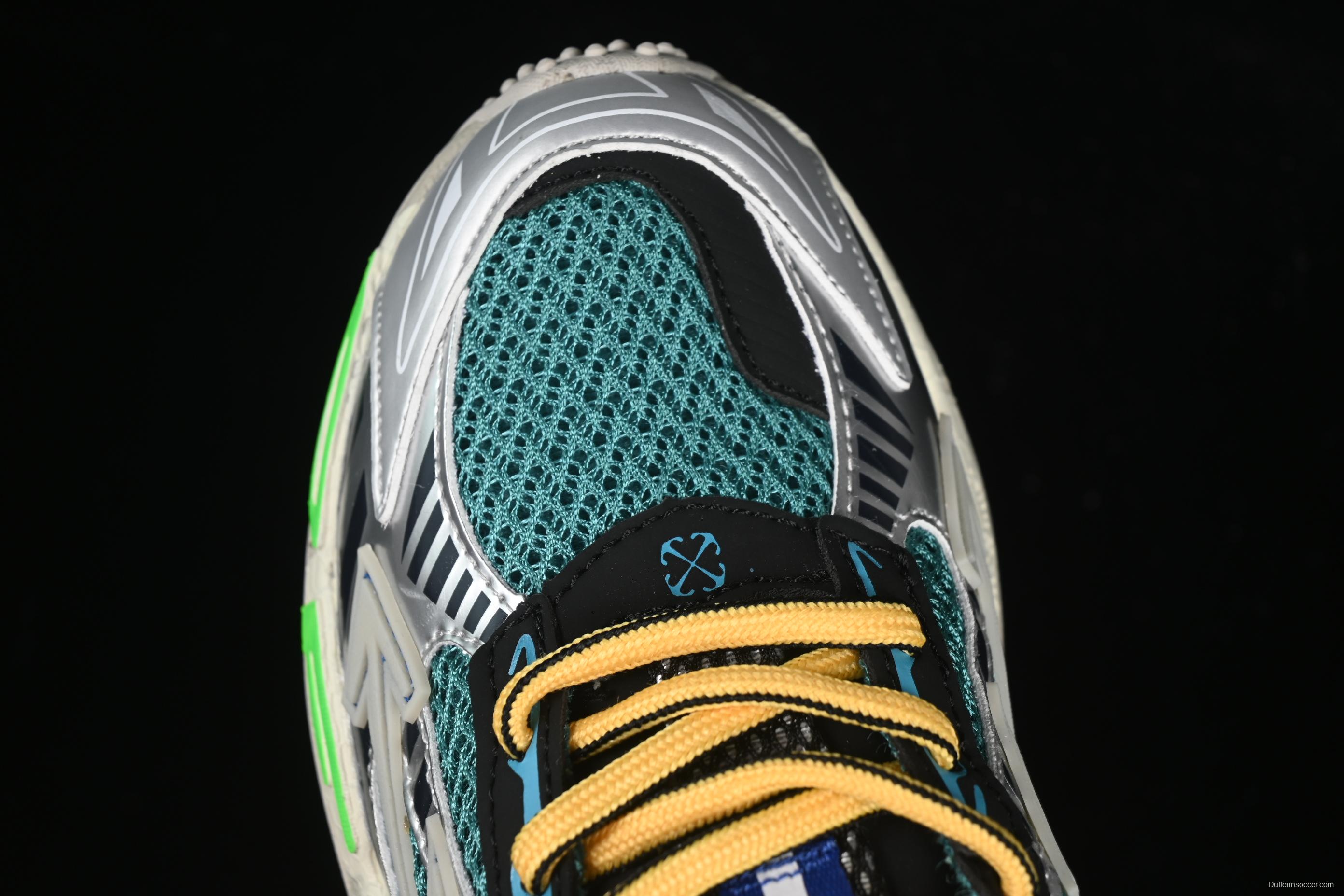 Off-White Be Right Low-Top Lifestyle Sneakers in Grey Green - C.D4