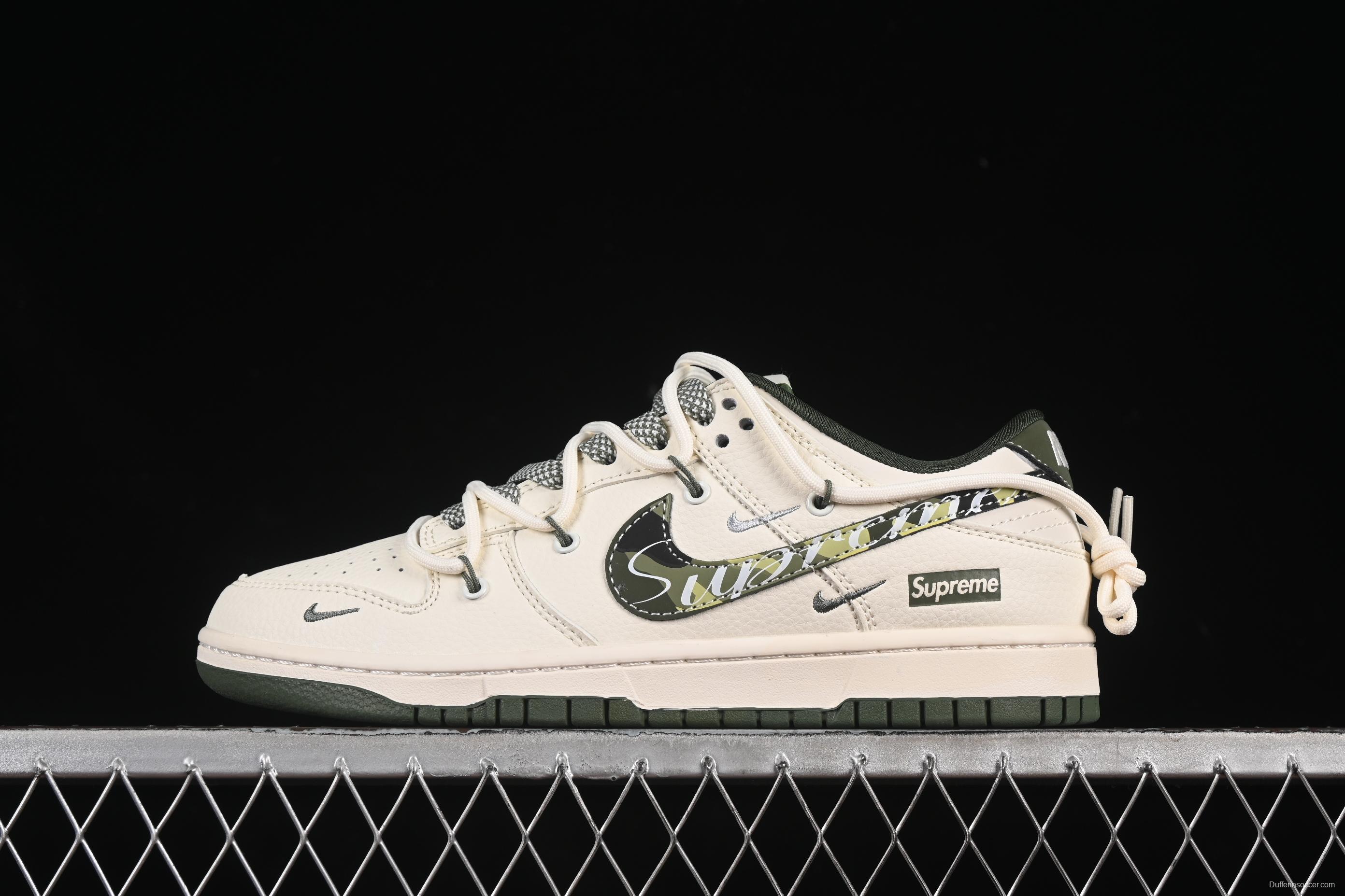 Nike SB Dunk Low Sup Collaboration Strap Camo Swoosh Anniversary Custom Low-Top Casual Skate Shoes - DM6868-081