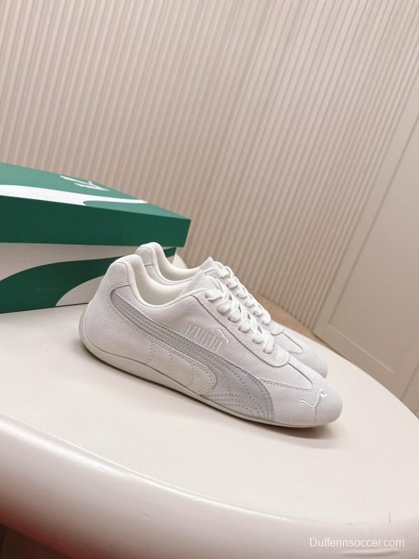 2025 Women PUMA White Suede Sneakers LY00280
