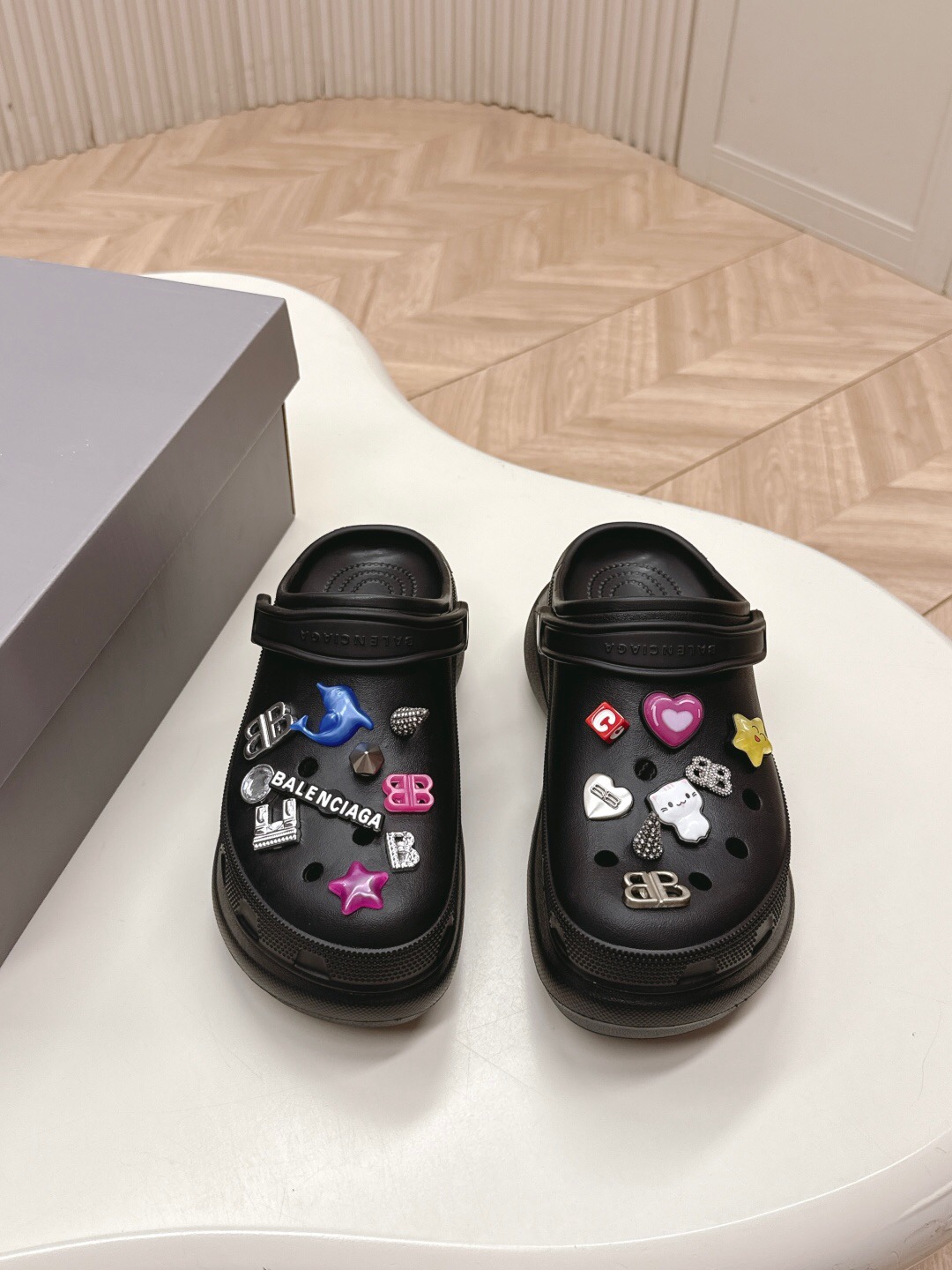 2025 Women Balenciaga Black EVA Clogs LY00330