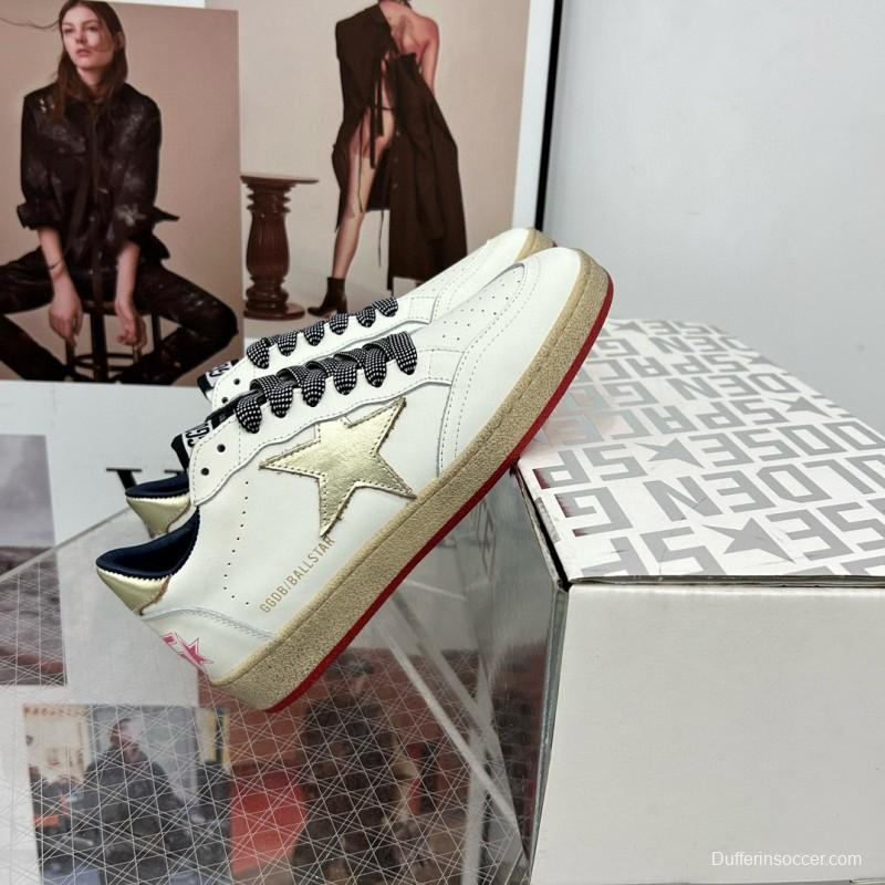 2024 Unisex GGDB White Gold Leather Sneakers MJ00260
