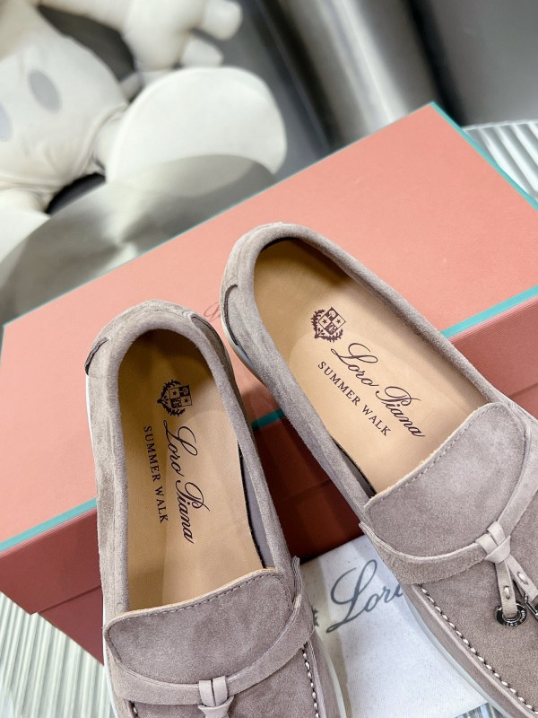 2024 Unisex LP Beige Suede Loafers MJ00270