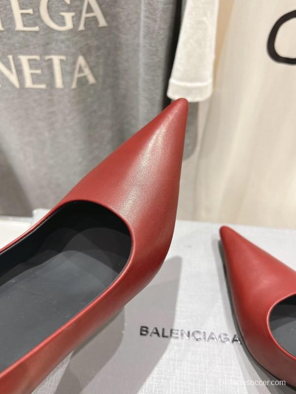 2025 Women Balenciaga Brown Leather High Heels