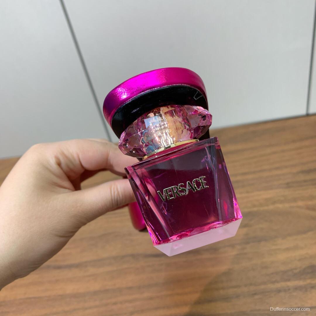 2025 Women VERSACE Pink Leather Slippers