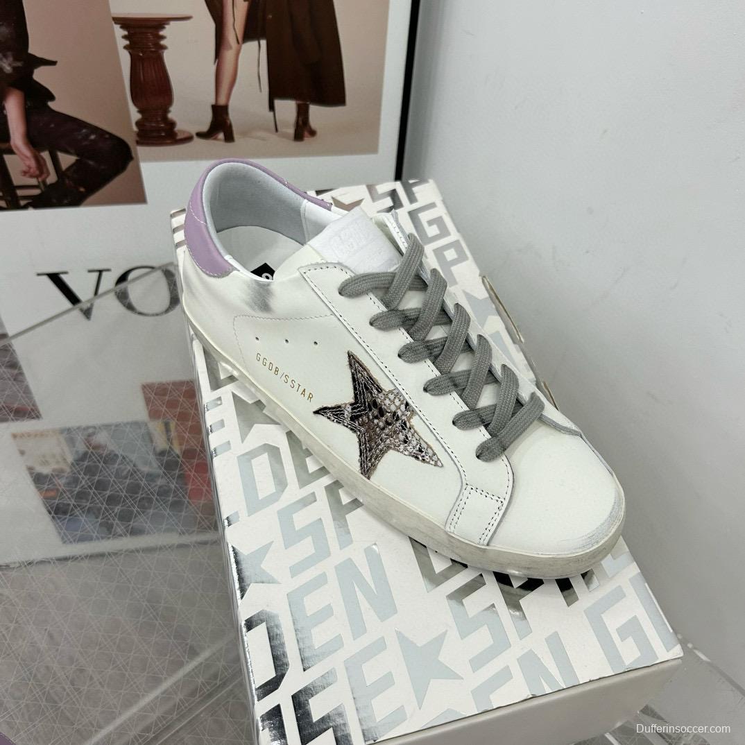 2025 Women GGDB White Grey Leather Sneakers