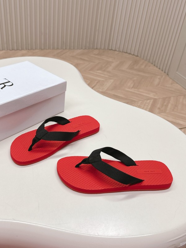 2025 The Row Red Black Rubber Slippers