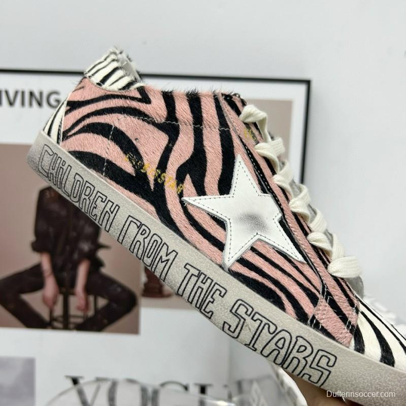 2025 Women GGDB Pink Black White Leather Suede Sneakers