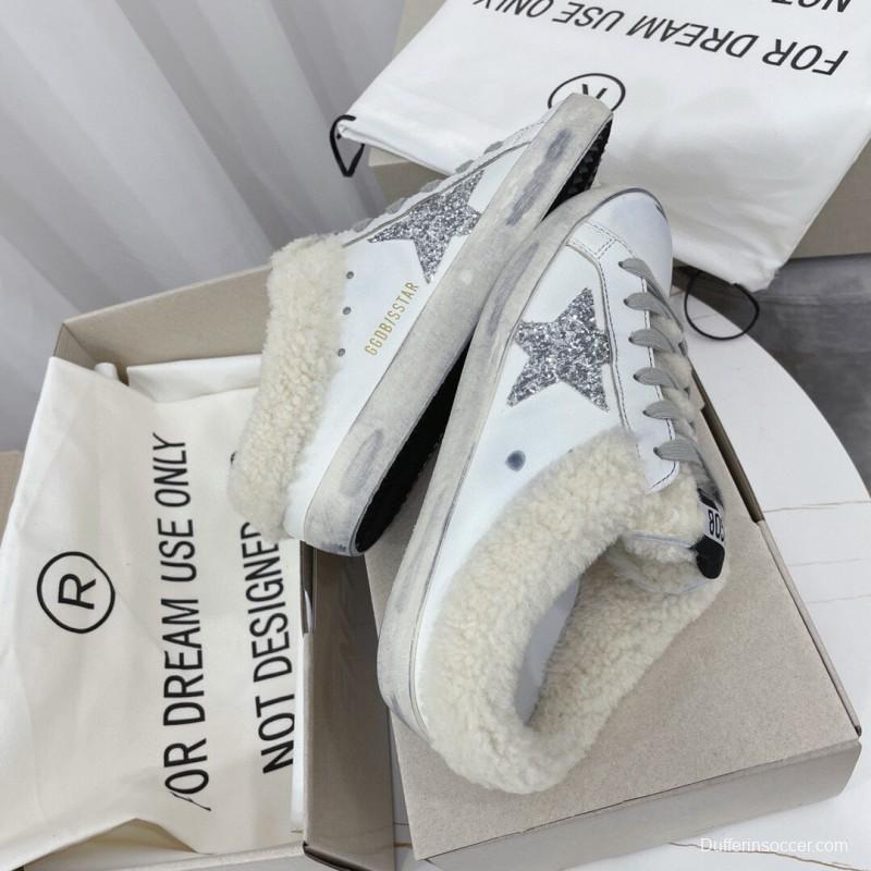 2024 Slippers GGDB White Grey Shearling Slippers MJ00280