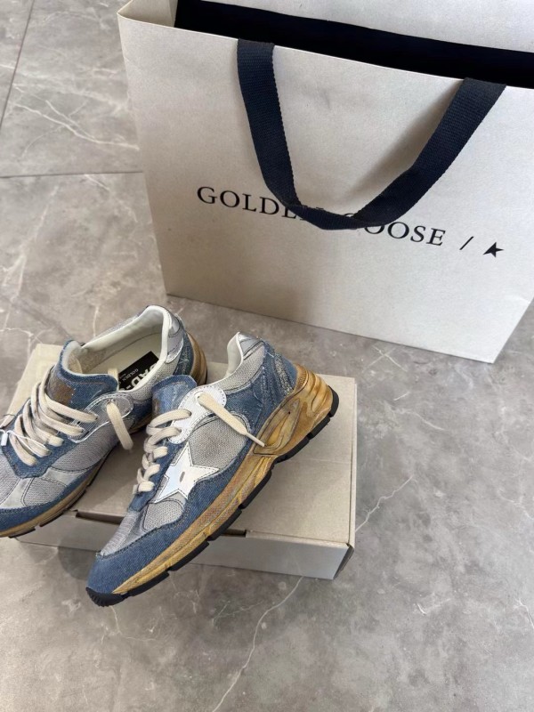 2024 Unisex GGDB Grey Blue Mesh Suede Sneakers