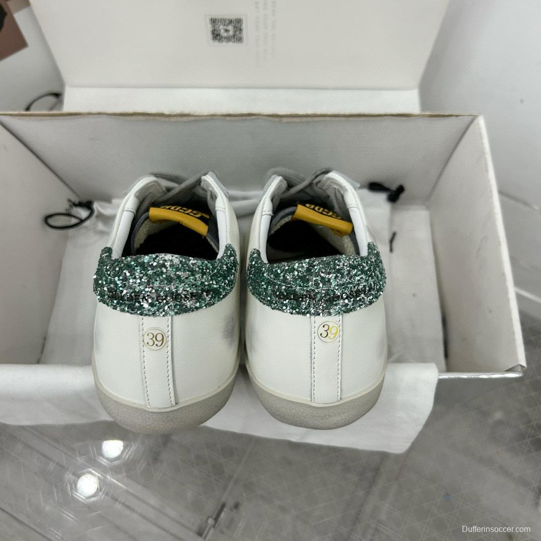 2025 Women GGDB White Pink Grey Glitter Leather Suede Sneakers