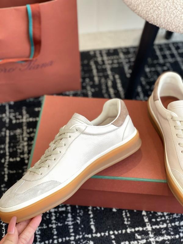 2024 Unisex LP White Beige Leather Suede Plimsolls MJ00320