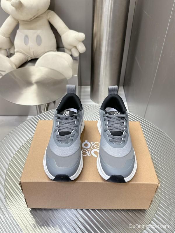 2025 Women Loewe Grey Mesh Leather Sneakers CloudTec Phase