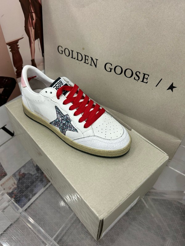 2024 Unisex GGDB White Pink Red Leather Suede Sneakers MJ00260