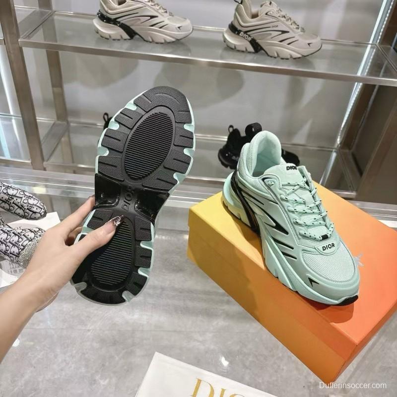 2024 Unisex Dior mint mesh leather sneakers MJ00360