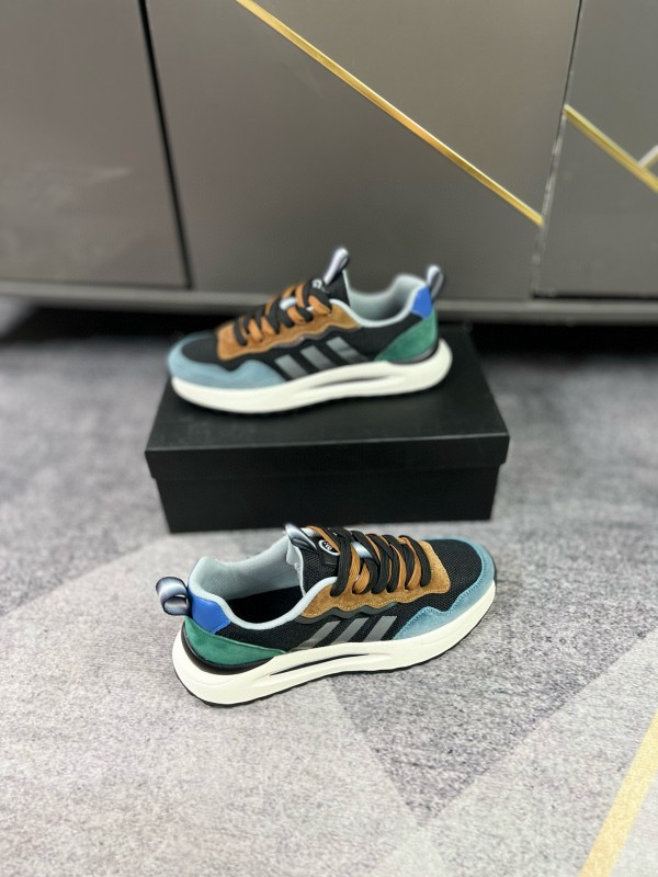 2024 Men Armani black brown blue green leather mesh sneakers MJ00230
