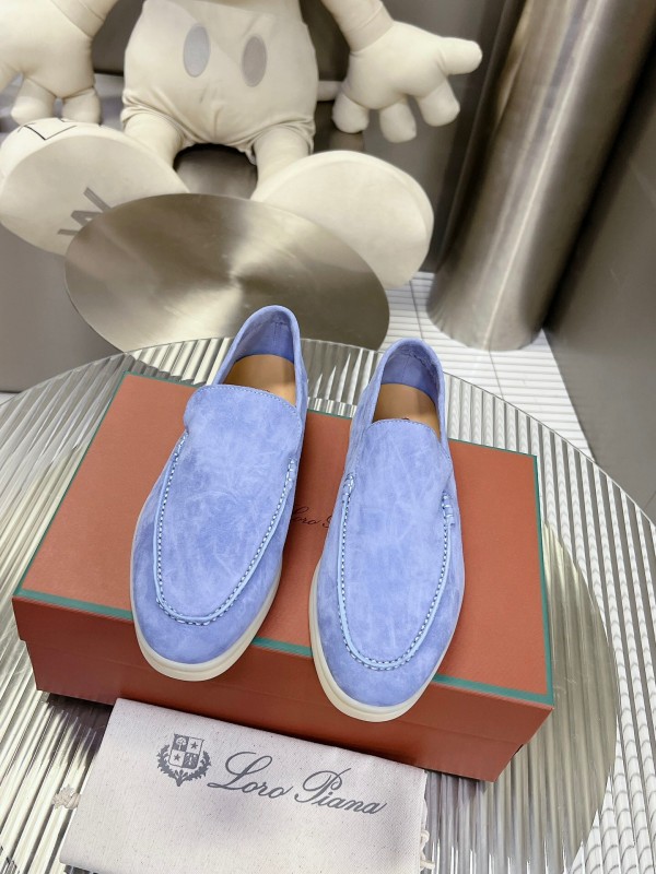 2025 Men LP Blue Suede Loafers LY00260