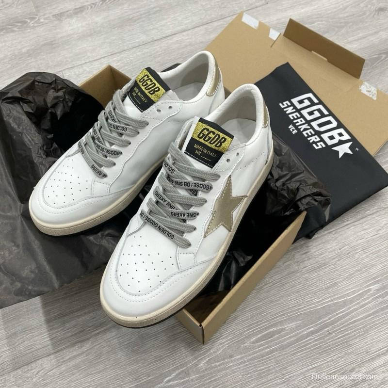 2024 Unisex GGDB White Gold Leather Sneakers MJ00260