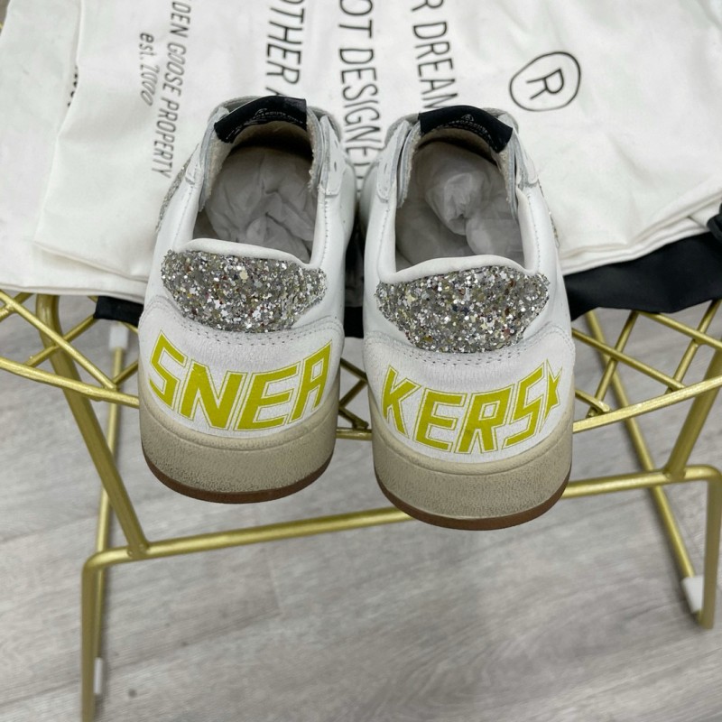 2024 Unisex GGDB White Silver Leather Sneakers MJ00260