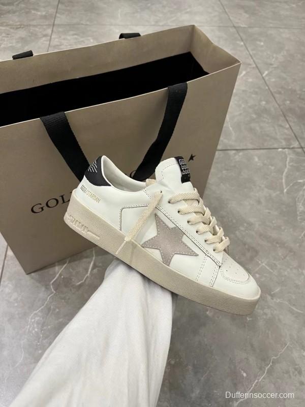 2024 Unisex GGDB White Black Leather Low Top Sneakers MJ00260