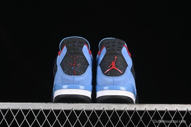 Nike Travis Scott Cactus Jack x Air Jordan 4 Retro AJ4 Collaboration Suede Blue - 308497-406