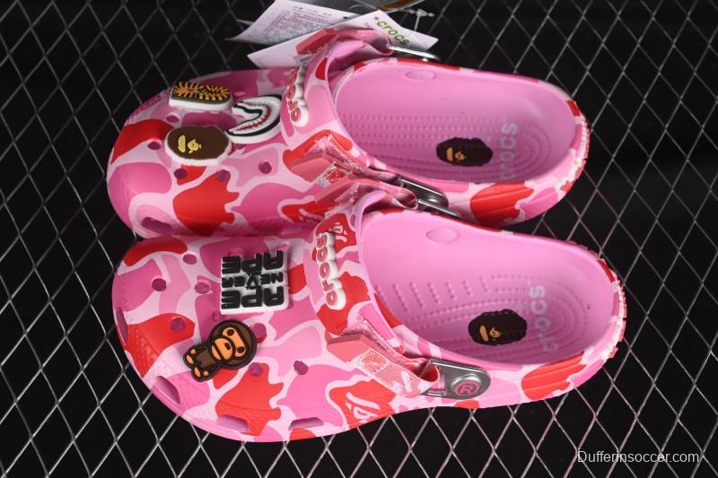 Bape x Crocs Classic Clog Camo Print Comfortable Versatile Clogs - B.D4