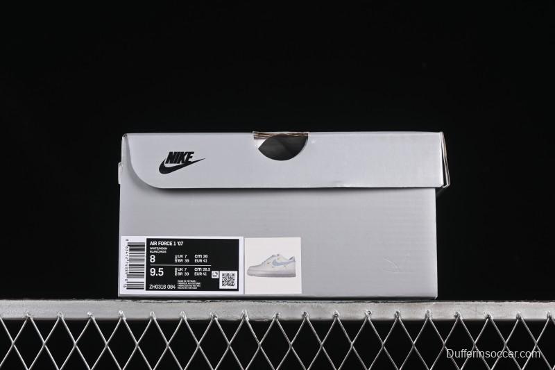 Nike Air Force 1 '07 Low Custom 2D Theme Four Hook Sky Blue Casual Sneakers - ZH0316-084