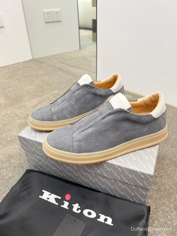 Kiton Men's Four Seasons Classic Casual Slip-On Loafer - AS00320