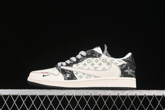 Nike Travis Scott x Fragment Design x Air Jordan 1 Low OG SP AJ1 Low Top Casual Sneakers - YX5066-327