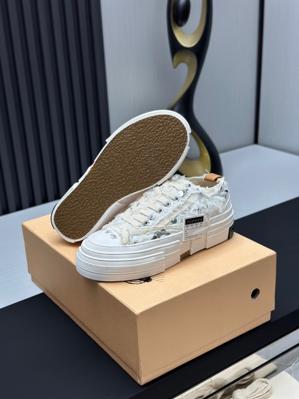 2025 Unisex XVESSEL White Canvas Plimsolls Vulcanized AS00260