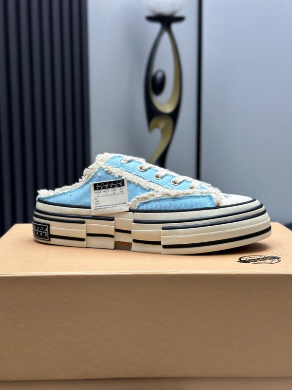 2025 Unisex XVESSEL Blue White Canvas Plimsolls Vulcanized AS00240