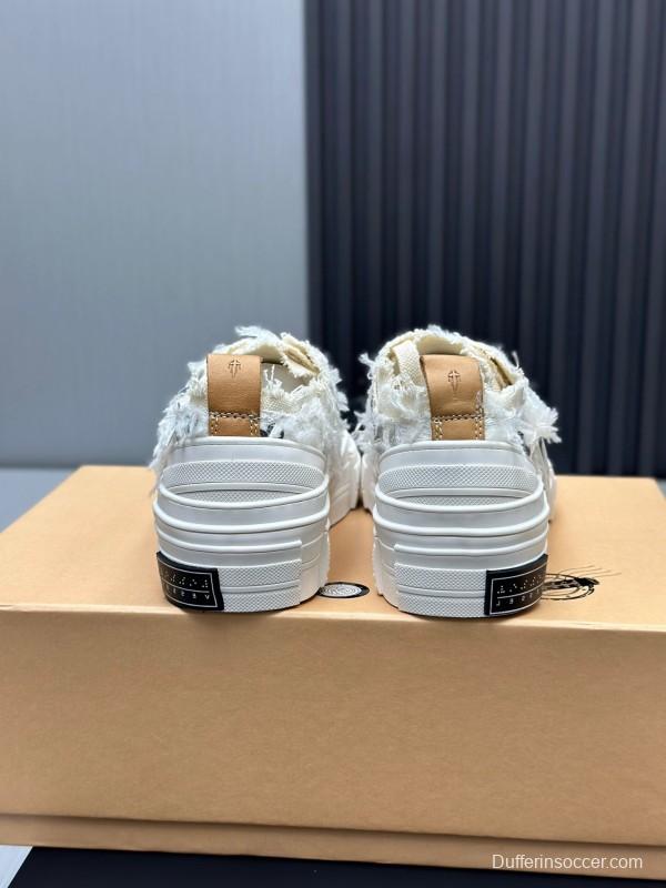 2025 Unisex XVESSEL White Canvas Plimsolls Vulcanized AS00260