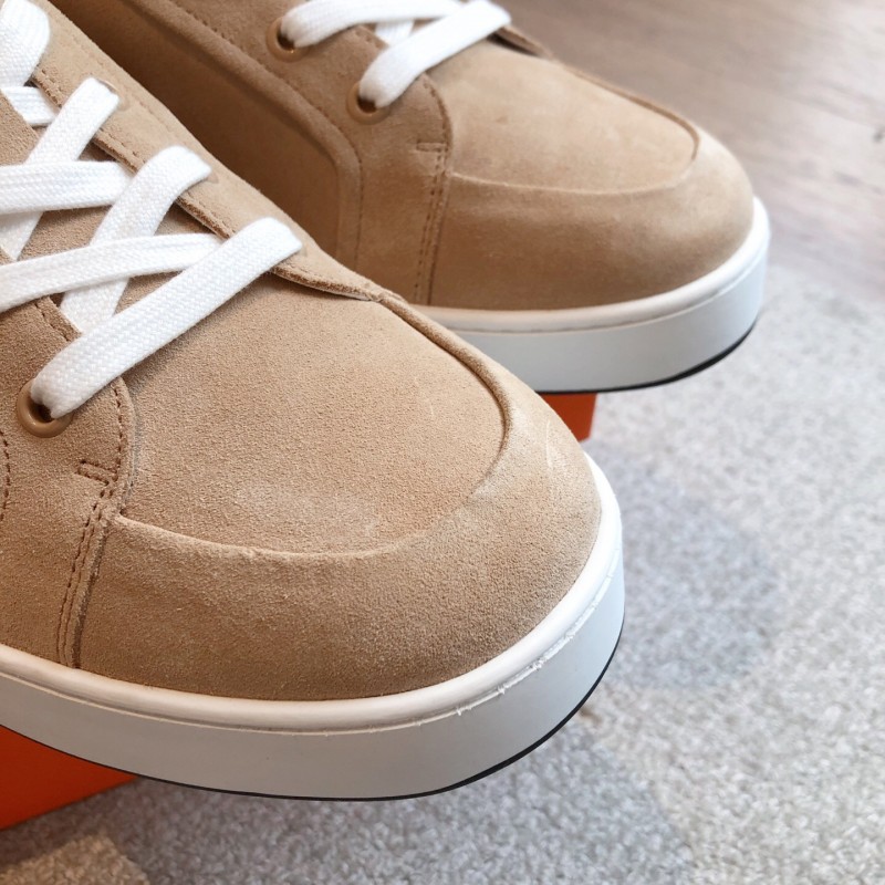 2025 Unisex H Brown Beige Suede Sneakers AS00380