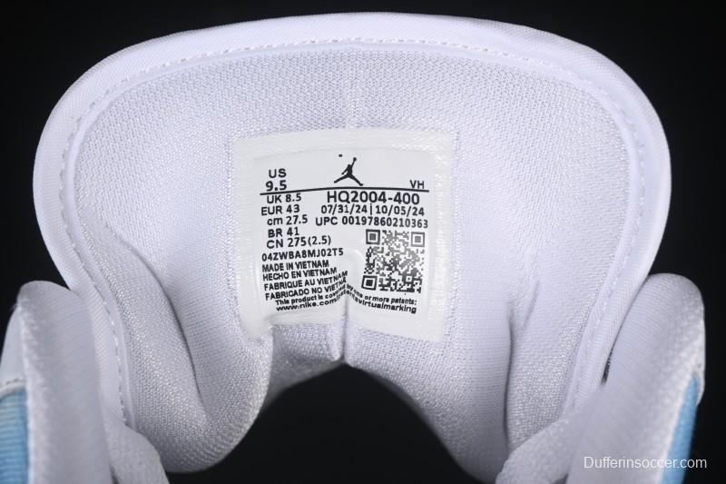 Nike Air Jordan 1 Low Worn Blue Denim Casual Sneakers - HQ2004-400