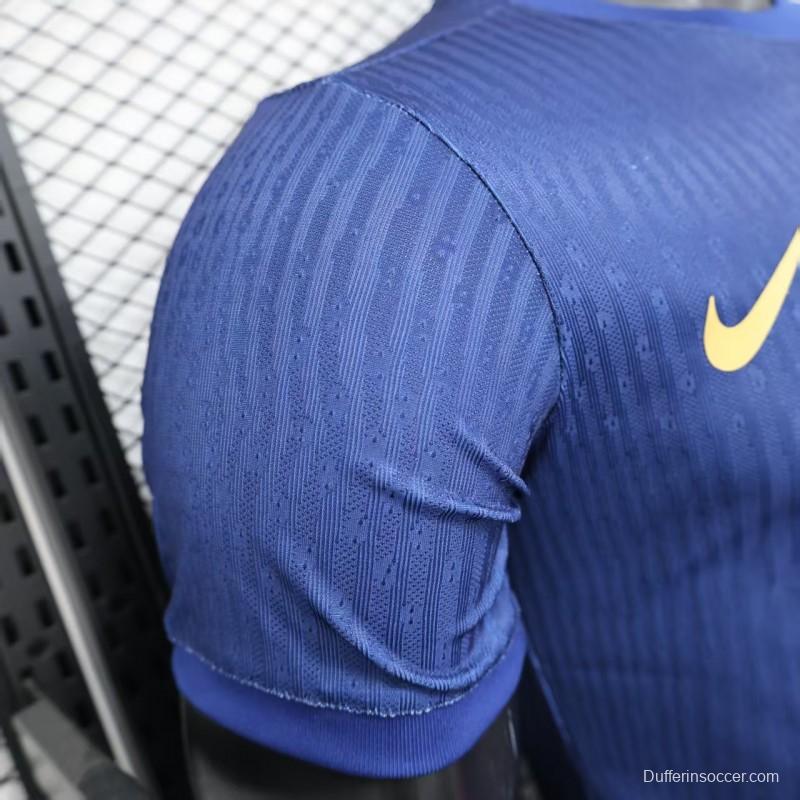 Player Version 25/26 Barcelona Blue with Red and Light Blue Diagonal Stripe Jersey