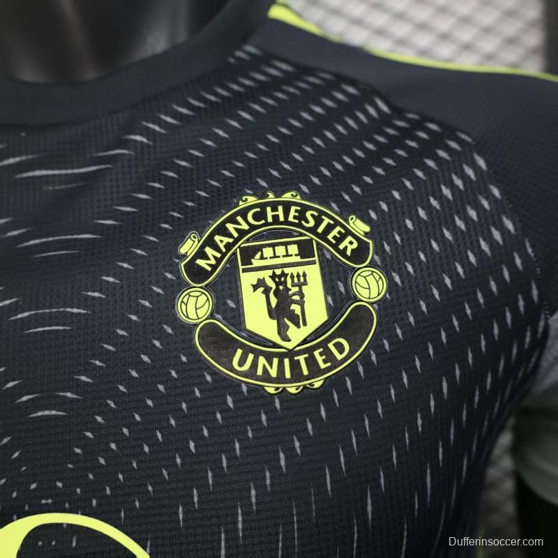 Player Version 25/26 Manchester United Grey with Gradient Wave Pattern Jersey
