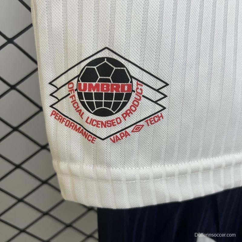 Retro 1998 Kids England Home Size 16-28 Jersey