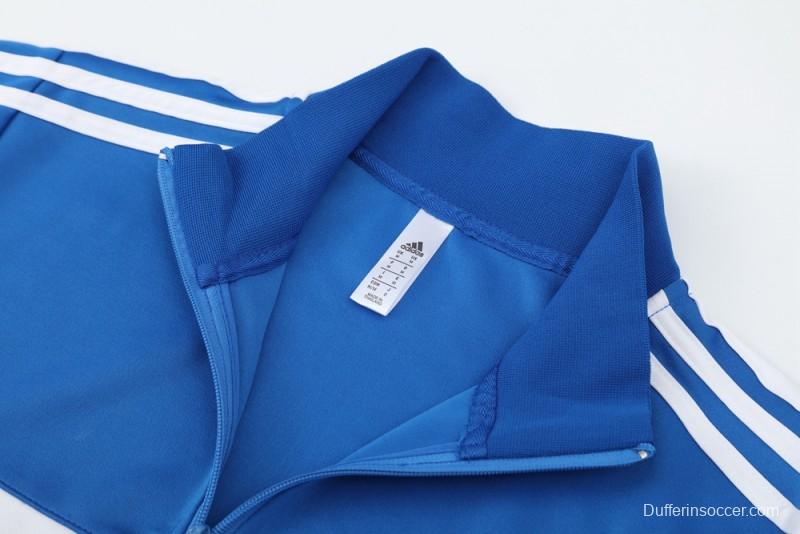 2025 Adidas Blue/Navy Full Zipper Jacket +Long Pants