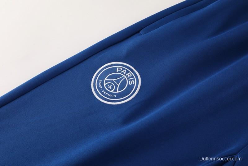 25/26 PSG Blue Full Hoodie Zipper Jacket +Long Pants