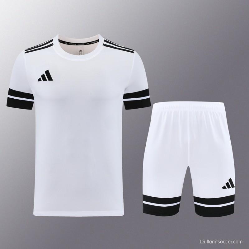 2025 Adidas White Short Sleeve Jersey+Shorts