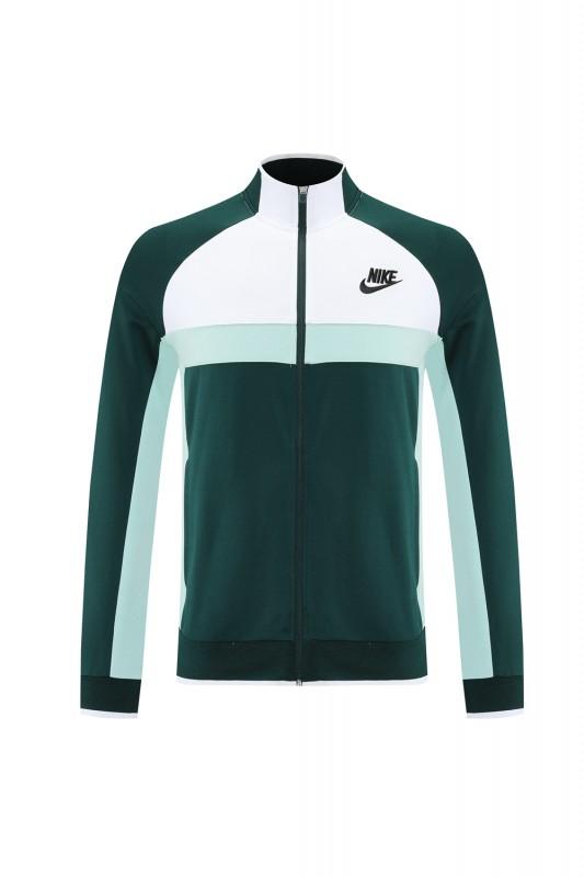 2025 Nike Green/White Full Hoodie Zipper Jacket +Long Pants