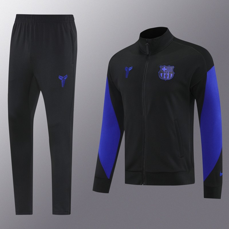 25/26 Barcelona Black/Blue Full Zipper Jacket +Long Pants