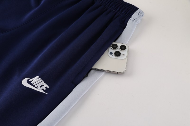 2025 Nike Grey/Navy Full Hoodie Zipper Jacket +Long Pants