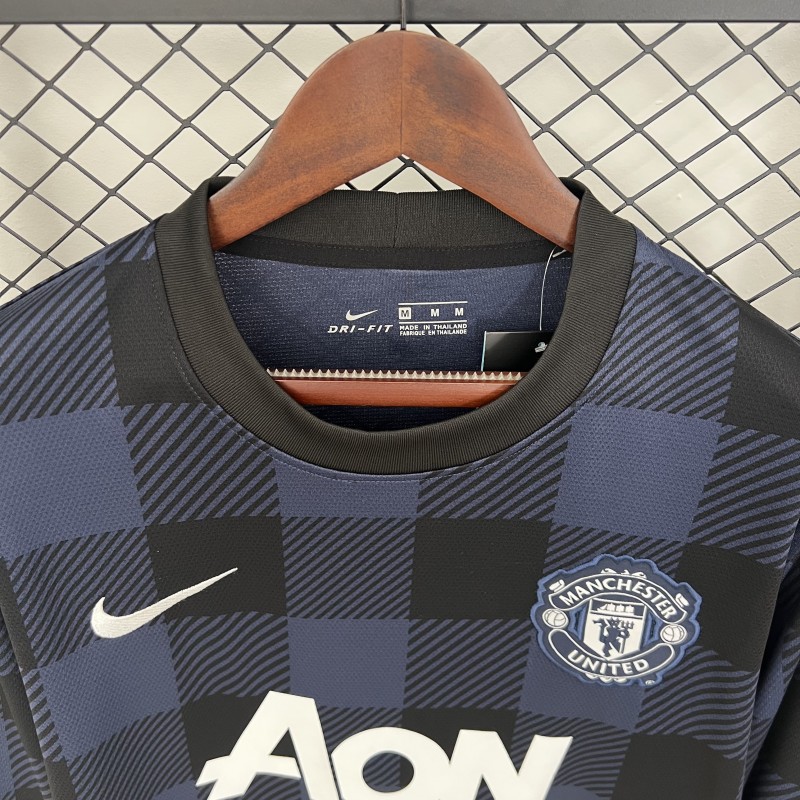 13/14 Retro Manchester United Long Sleeve Black Jersey