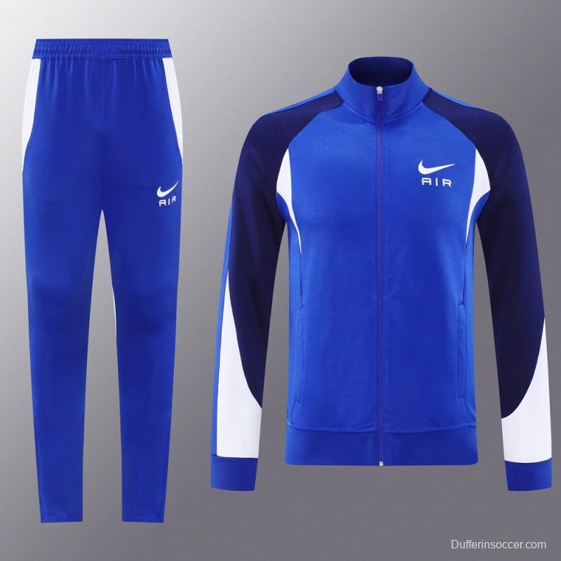2025 NIKE Blue/Navy Full Zipper Jacket + Long Pants