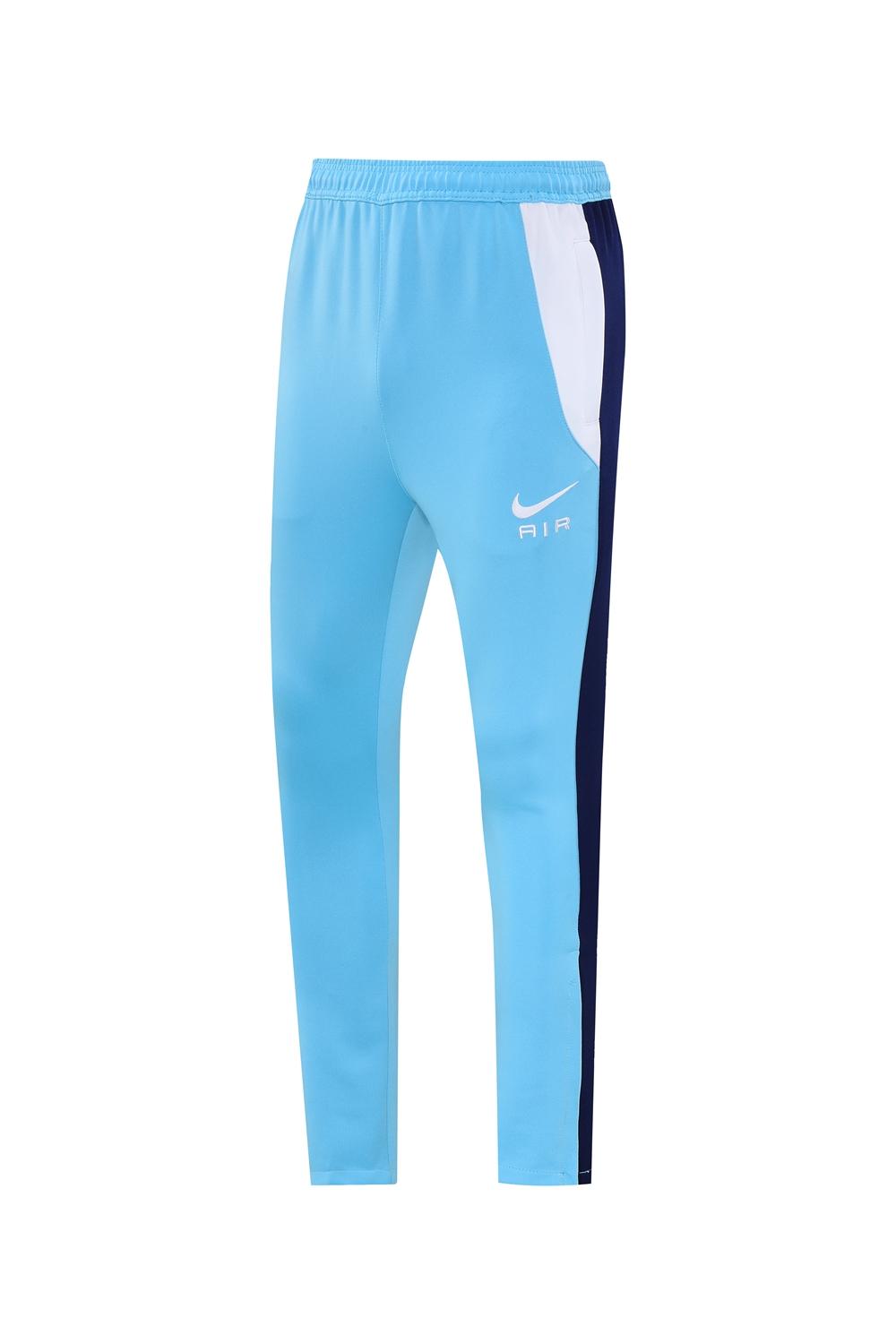 2025 Nike Air Tracksuit Set - Light Blue with Navy Accents Full Zipper Jacket + Long Pants
