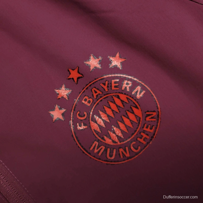 25/26 Bayern Munich Jacket Wine Windbreaker