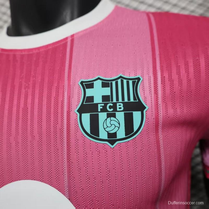 Player Version 25/26 FC Barcelona Pink with Gradient Fade Jersey