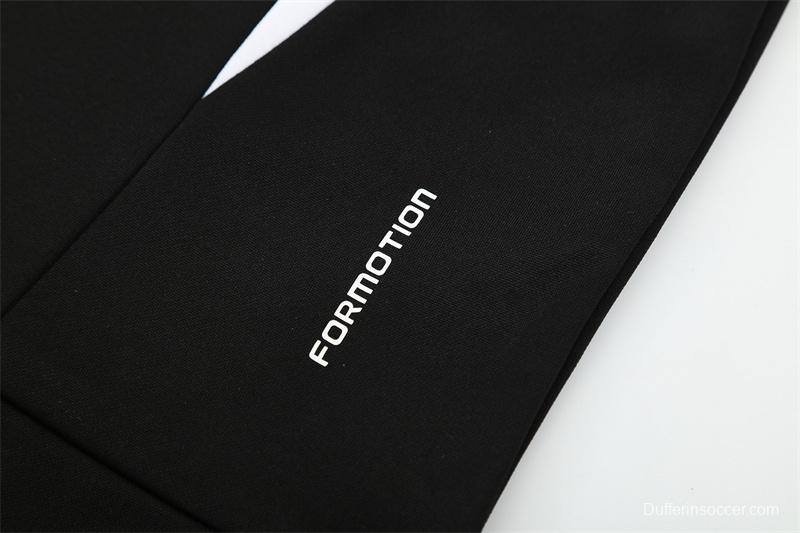 Retro 08/09 Real Madrid Black Half Zipper Jacket