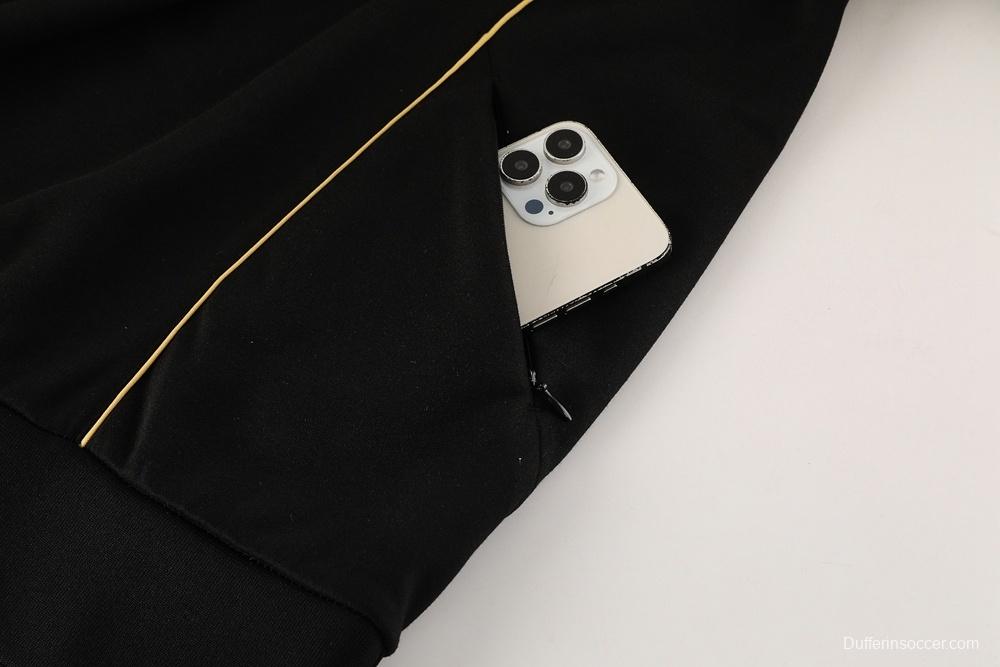 25/26 Arsenal Black Full Zipper Jacket + Long Pants